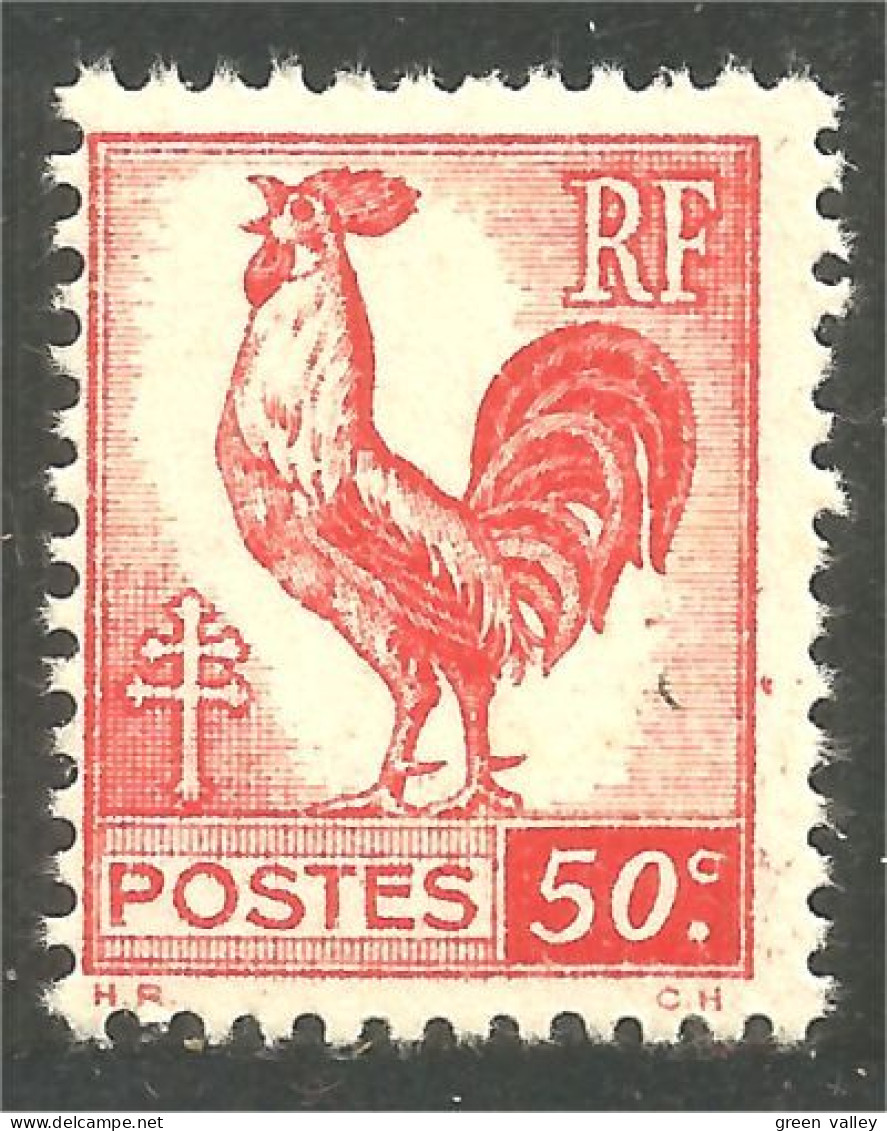 336 France Yv 633 Coq Rooster Hahn Haan Gallo MNH ** Neuf SC (633-1) - Hühnervögel & Fasanen