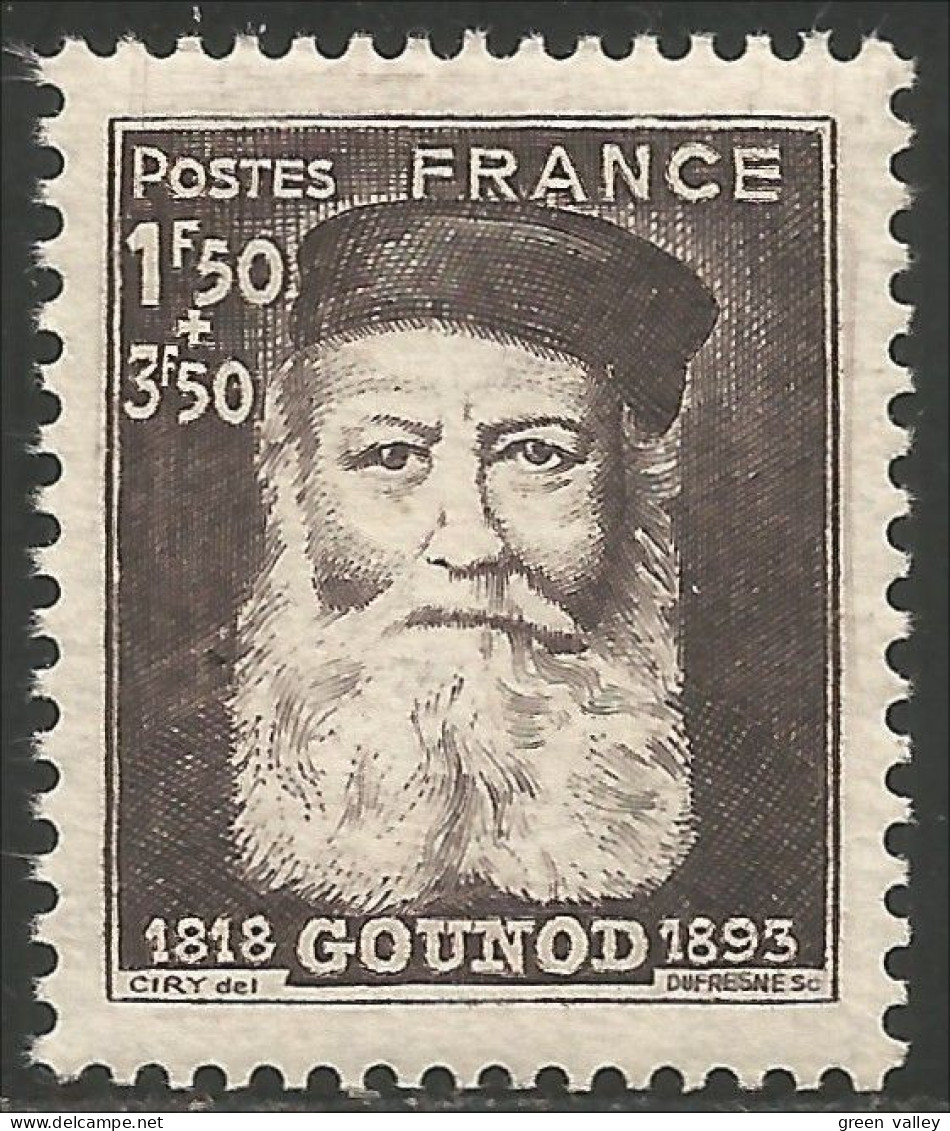 336 France Yv 601 Compositeur Charles Gounod Composer MNH ** Neuf SC (601-1b) - Muziek