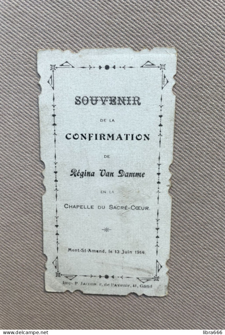 Communion - VAN DAMME Régina - 1914 - Chapelle Du Sacré-Coeur - MONT-SAINT-AMAND (Sint-Amandsberg, GENT) - Kommunion Und Konfirmazion