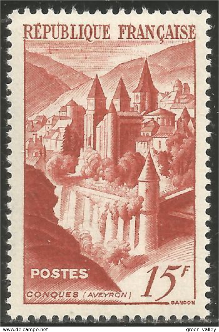 337 France Yv 792 Abbaye De Conques 15F MNH ** Neuf SC (792-1c) - Abbazie E Monasteri