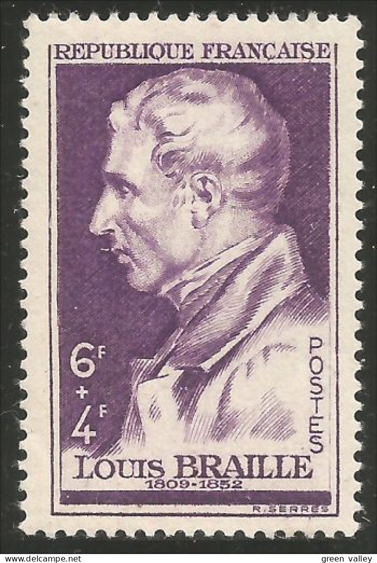 337 France Yv 793 Louis Braille Langage Aveugles Blind MNH ** Neuf SC (793-1) - Behinderungen