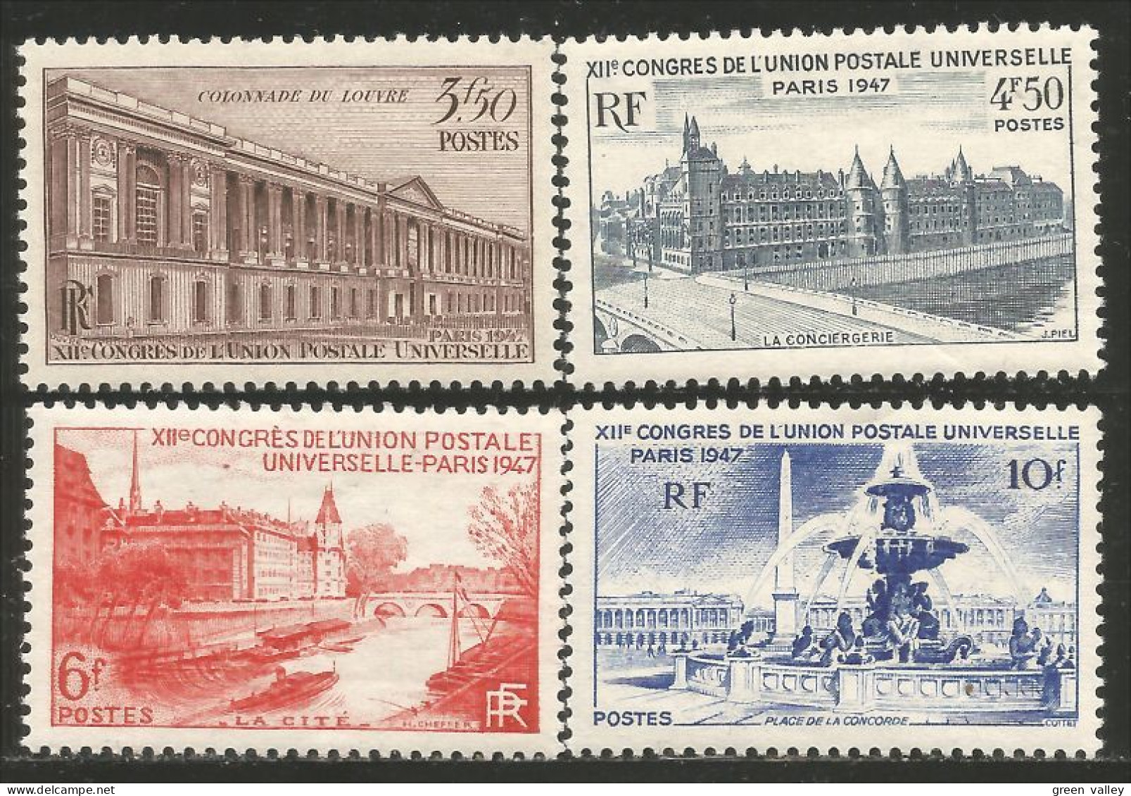 337 France Yv 780-783 Congrès UPU MNH ** Neuf SC (780-783-1b) - U.P.U.