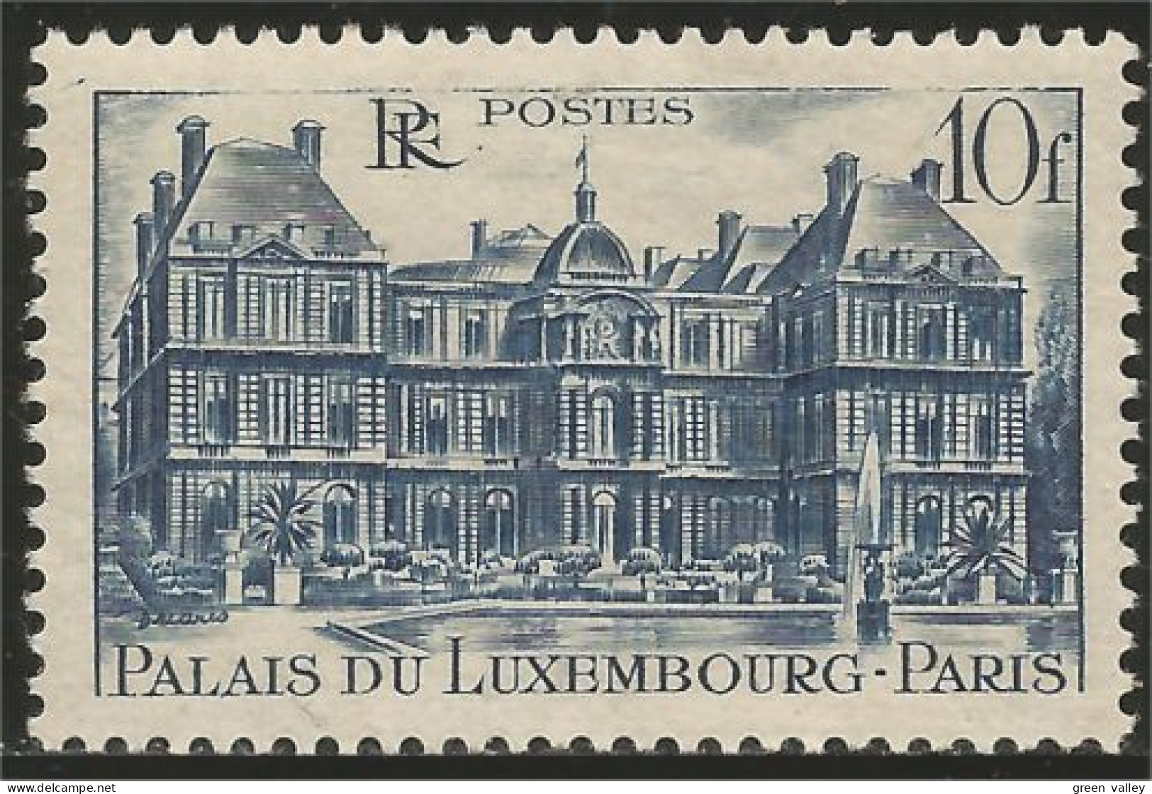 337 France Yv 760 Palais Luxembourg Bleu MNH ** Neuf SC (760-1b) - Monumenti