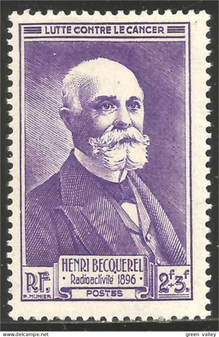 337 France Yv 749 Henri Becquerel Cancer Radioactivité MNH ** Neuf SC (749-1c) - Atom