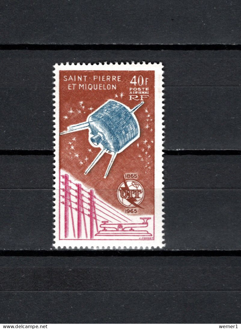 St. Pierre Et Miquelon 1965 Space ITU Centenary Stamp MNH - Amérique Du Nord