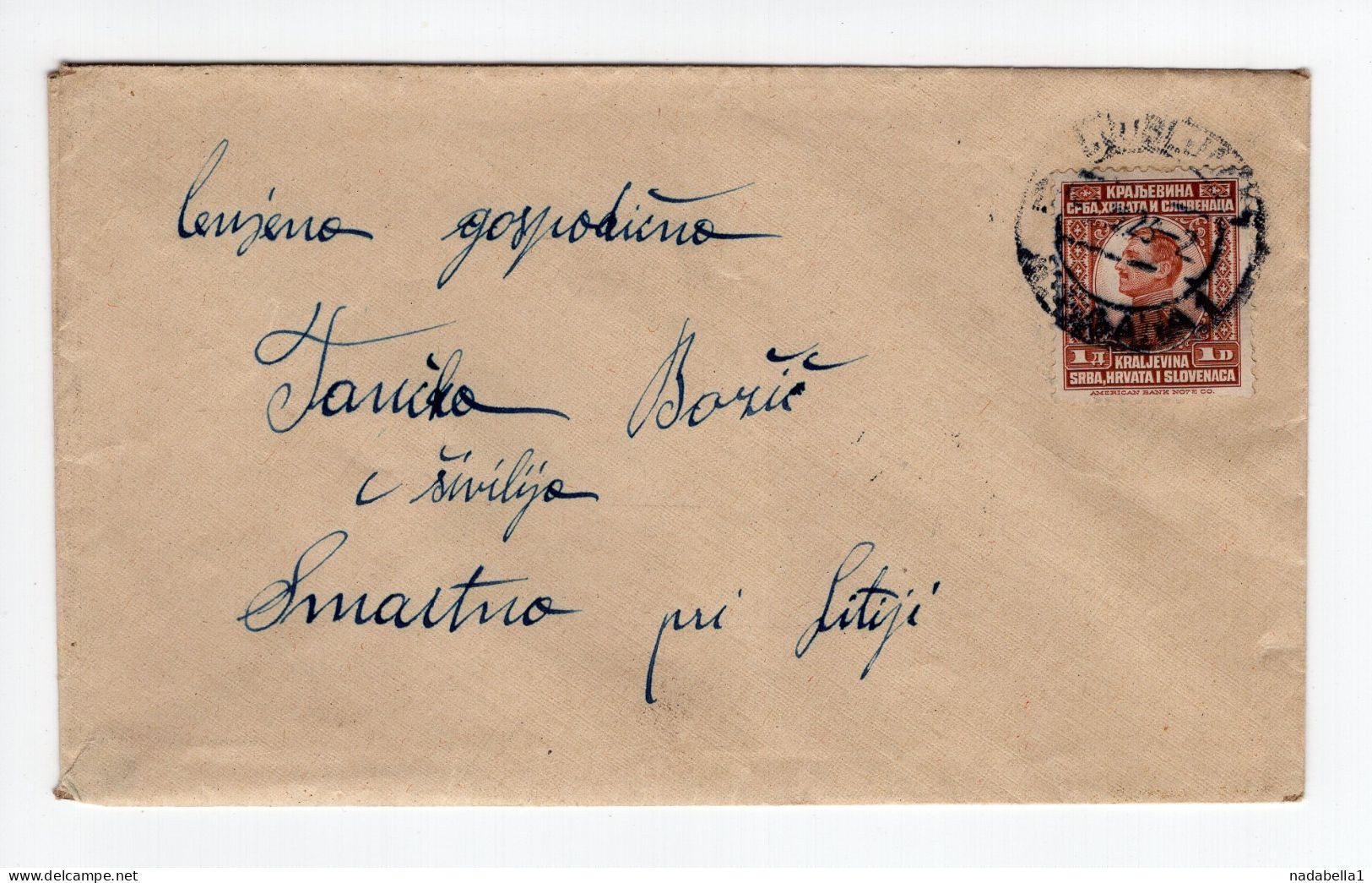 1923. KINGDOM OF SHS,SLOVENIA,LJUBLJANA TO SMARTNO PRI LITIJI COVER - Covers & Documents