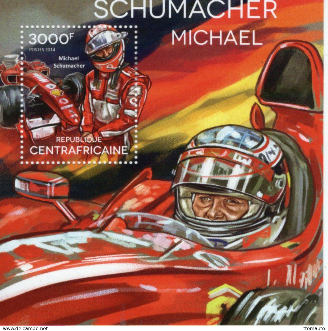 Republique Centrafricaine 2014  - Formula 1 - MICHAEL SCHUMACHER  - 1v Sheet Neuf/MNH - Cars