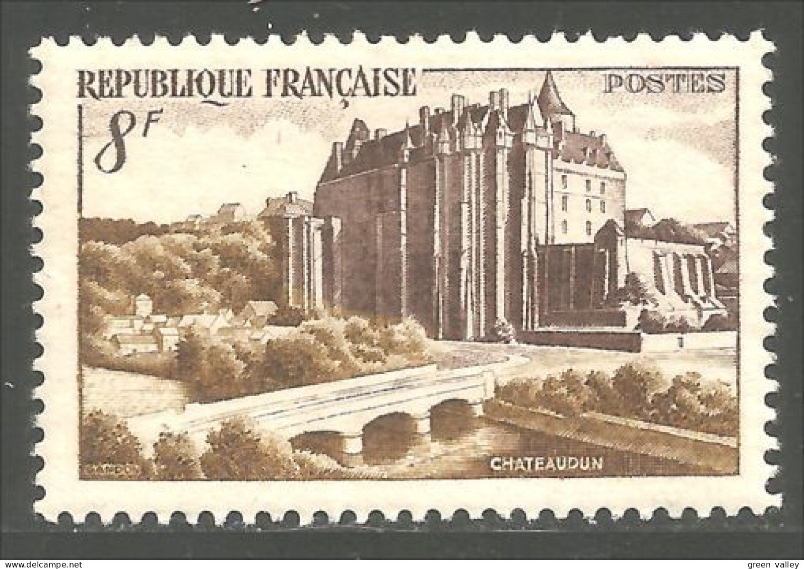 338 France Yv 873 Chateau Chateaudun Castle Pont Bridge Brucke MNH ** Neuf SC (873-1d) - Puentes