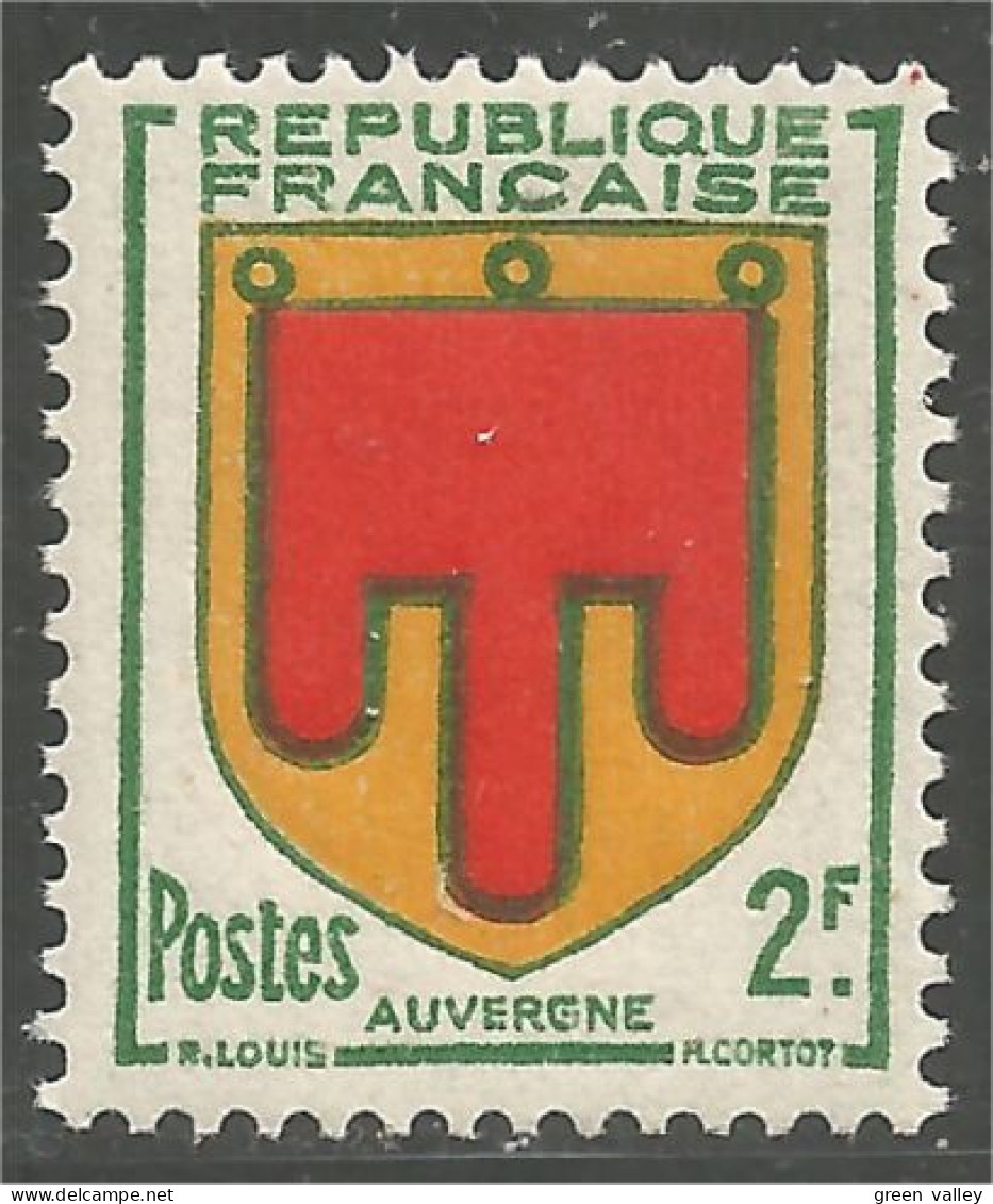 338 France Yv 837 Armoiries Auvergne Coat Arms Wappen Stemma MNH ** Neuf SC (837-1c) - Postzegels