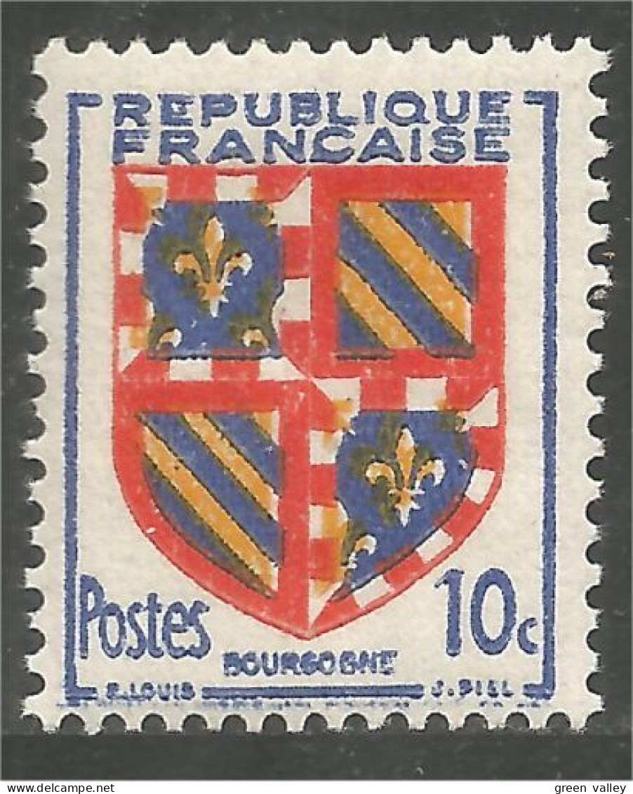 338 France Yv 834 Armoiries Bourgogne Coat Arms Wappen Stemma MNH ** Neuf SC (834-1c) - Briefmarken