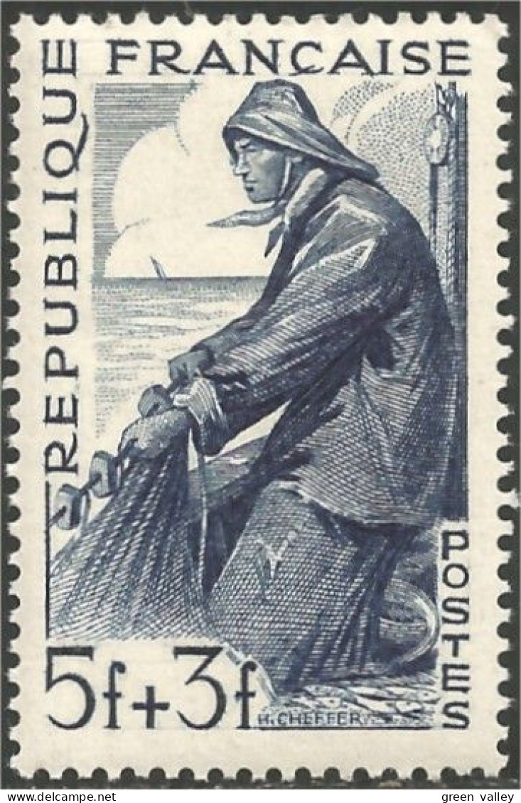 338 France Yv 824 Marin Pêcheur Fisherman Poisson Fish Bateau Boat Schiffe MNH ** Neuf SC (824-1d) - Alimentazione