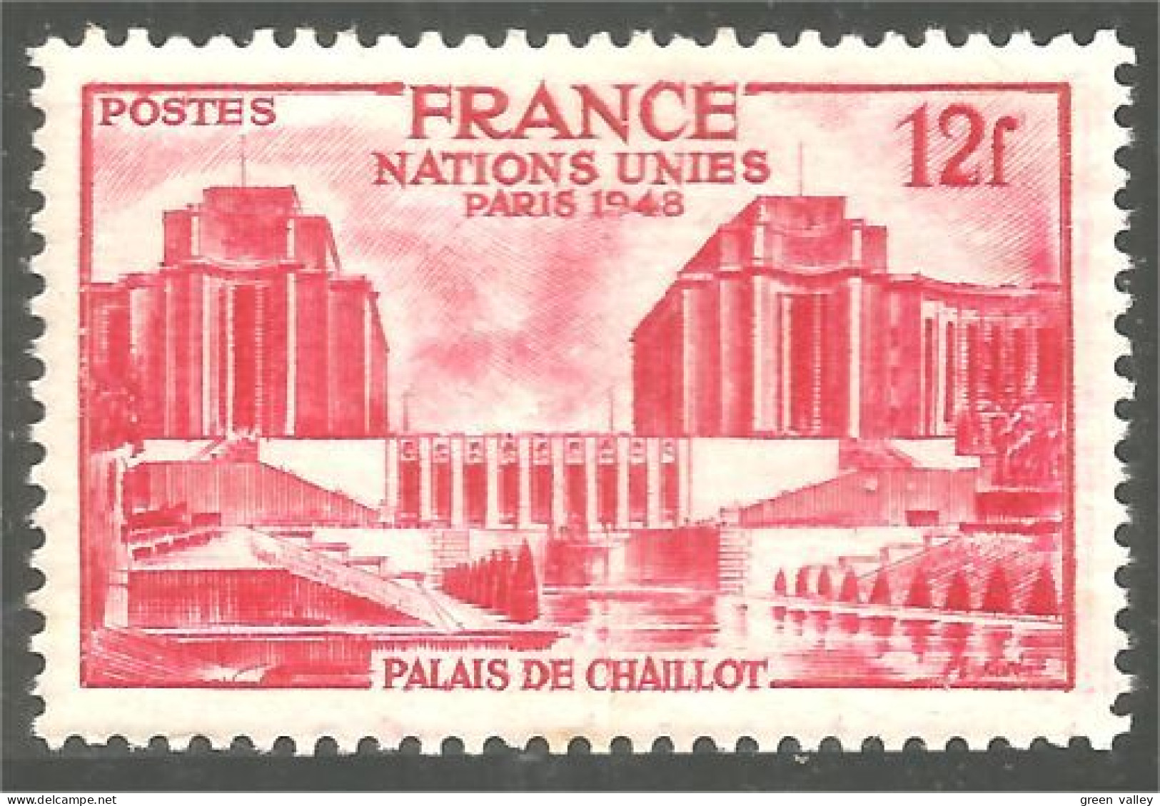 338 France Yv 818 United Nations Unies Palais Chaillot 12f MNH ** Neuf SC (818-1d) - Denkmäler