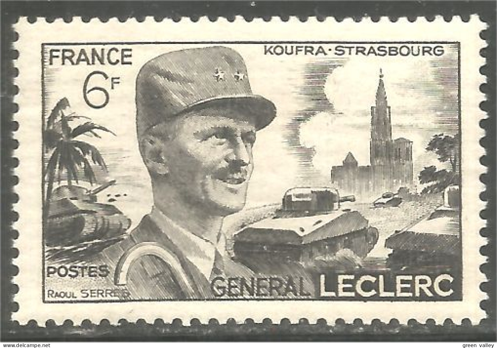 338 France Yv 815 Général Leclerc MNH ** Neuf SC (815-1c) - Militaria