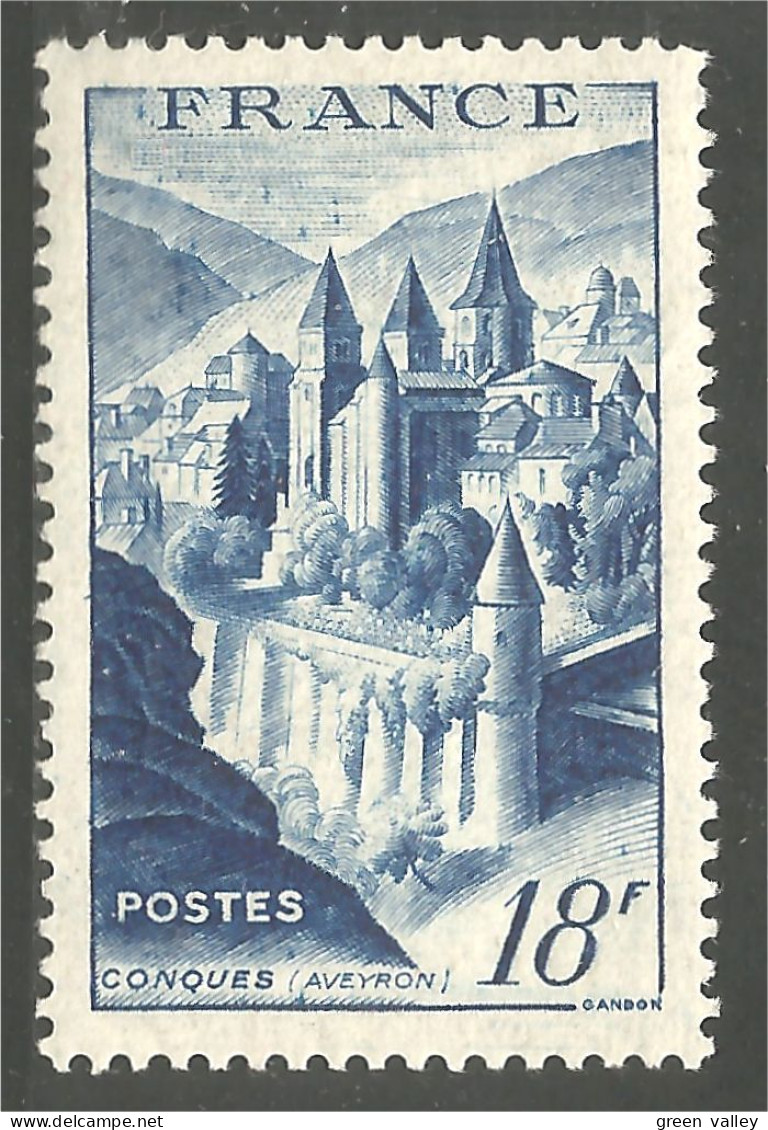 338 France Yv 805 Abbaye De Conques 18F MNH ** Neuf SC (805-1e) - Abbayes & Monastères