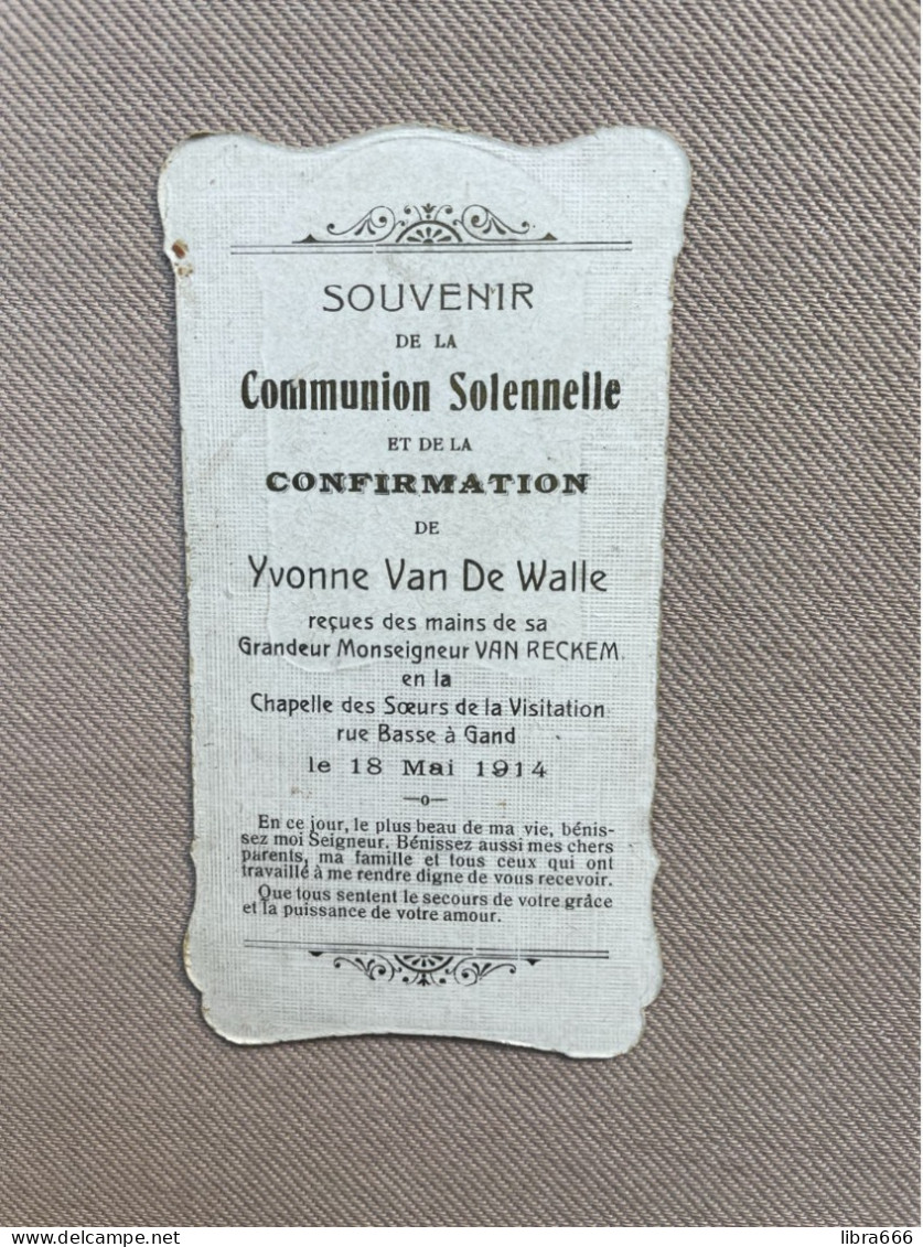 Communion - VAN DE WALLE Yvo - 1914 - Chapelle Des Soeurs De La Visitation - GAND - Monseigneur VAN RECKEM - Communie