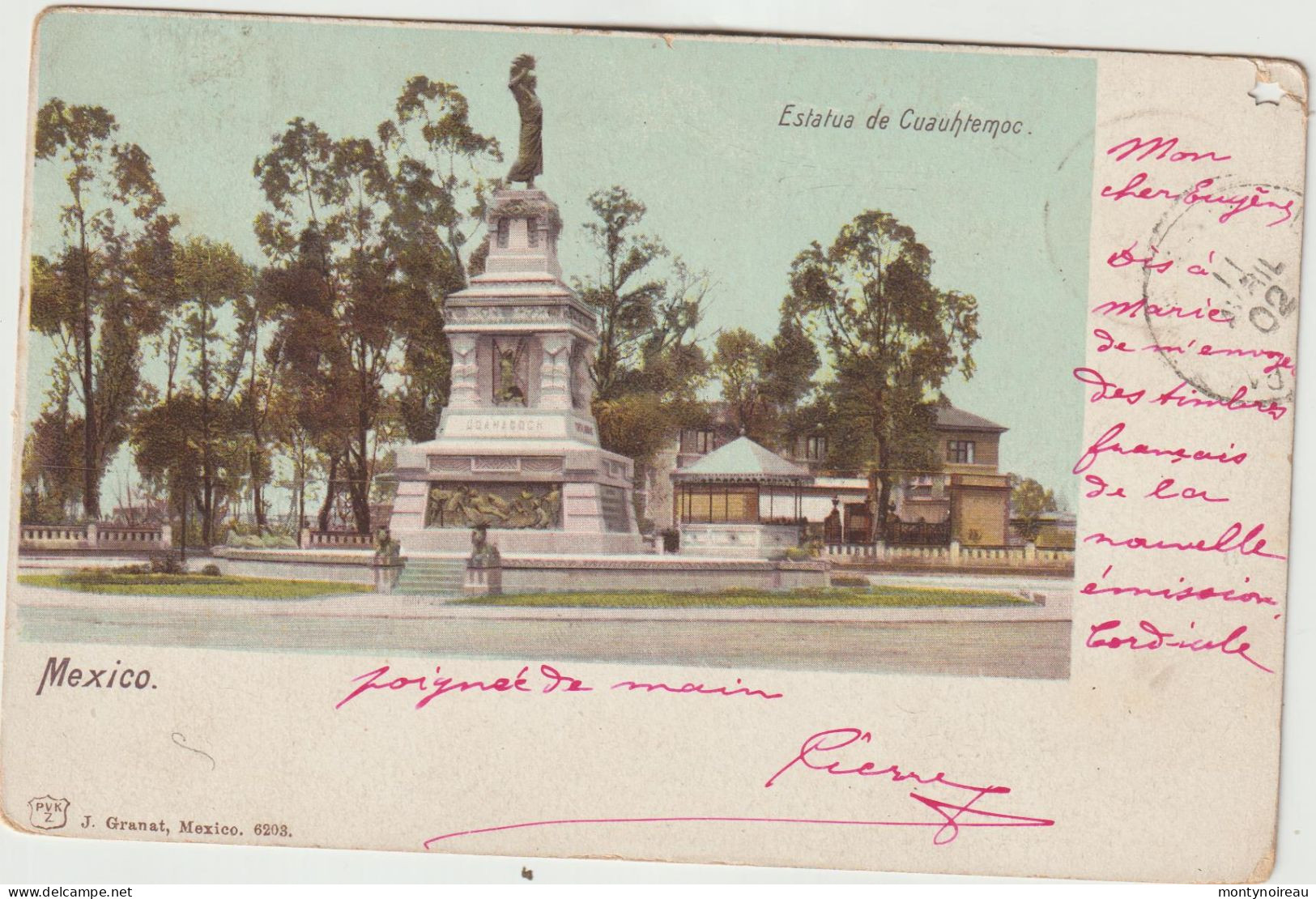 Mexique , Estatua  De  Cuauhtemoc  , Mexico   ( Arrivées  Mortain ) - Mexiko