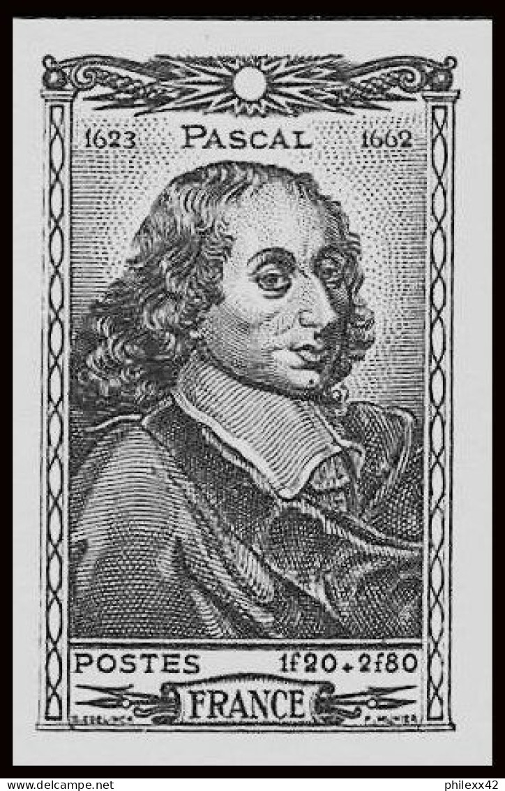 France N°614 Blaise Pascal Mathématicien Mathematics Ecrivain Writer 1944 Non Dentelé ** MNH (Imperf) - 1941-1950
