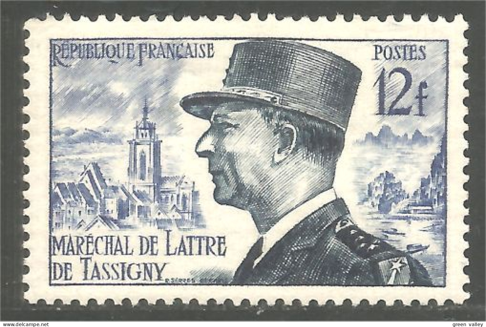 339 France Yv 982 Maréchal De Lattre De Tassigny MNH ** Neuf SC (982-1) - Militaria