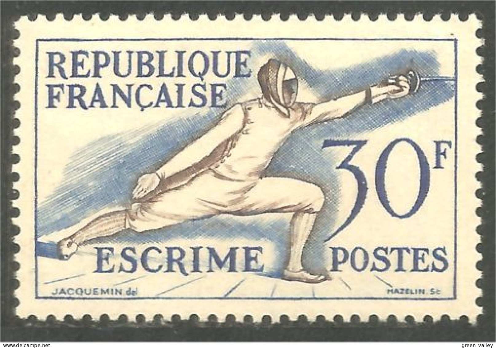 339 France Yv 962 Escrime Fencing Olympiques Helsinki MNH ** Neuf SC (962-1d) - Ete 1952: Helsinki