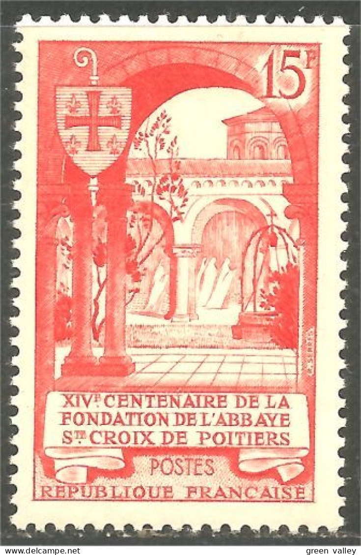 339 France Yv 926 Abbaye Sainte-Croix Poitiers Abbey MNH ** Neuf SC (926-1c) - Abadías Y Monasterios