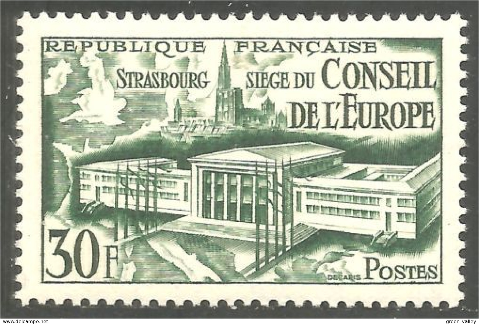 339 France Yv 923 Cathédrale Strasbourg Cathedral MNH ** Neuf SC (923-1) - Iglesias Y Catedrales