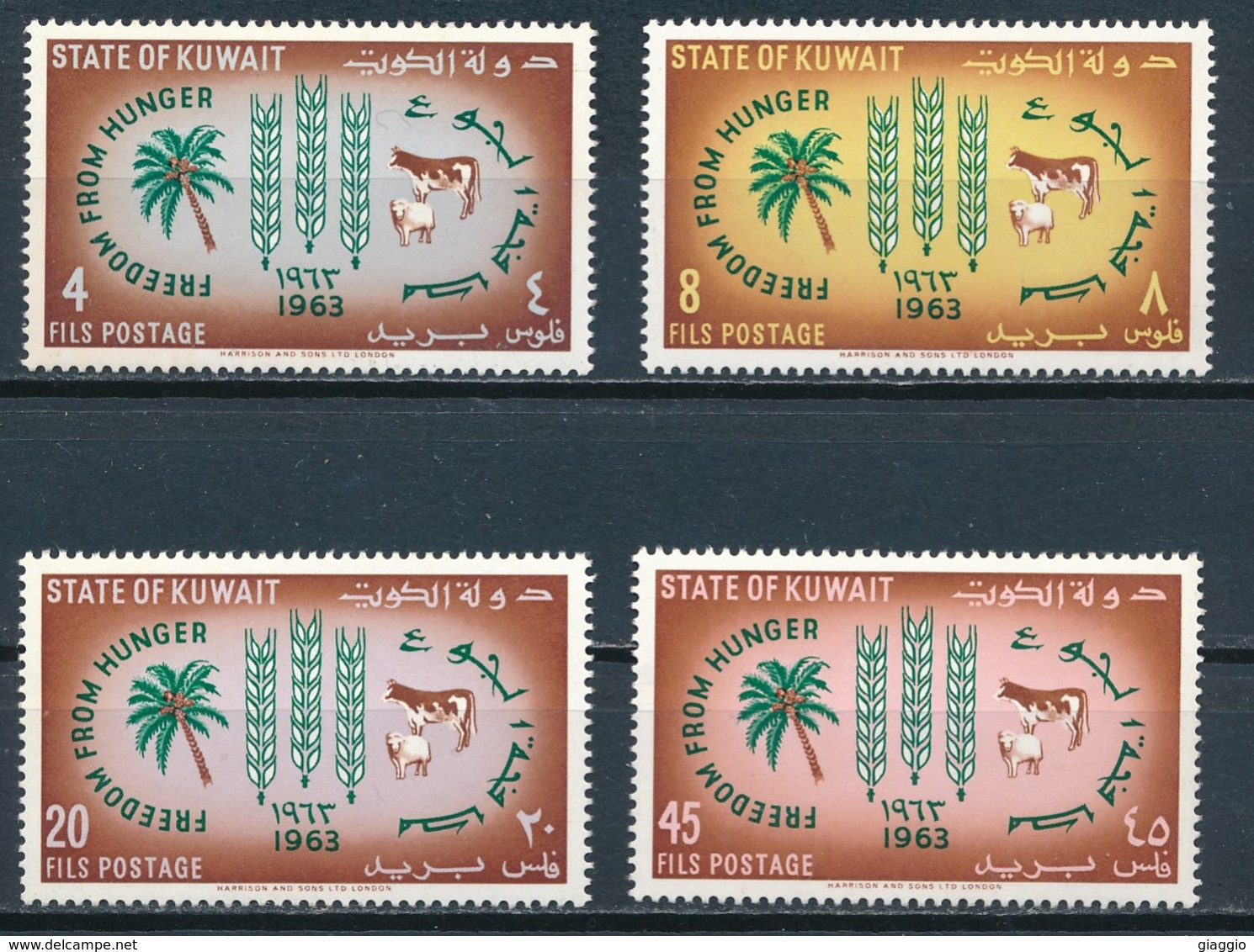 °°° KUWAIT - Y&T N°184/87 - 1963 MNH °°° - Koweït