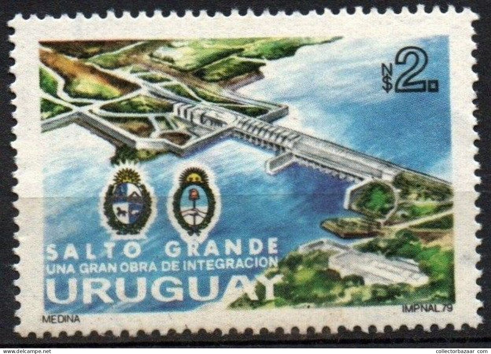1979 Uruguay Salto Dam Water Ecological #1043  ** MNH - Uruguay