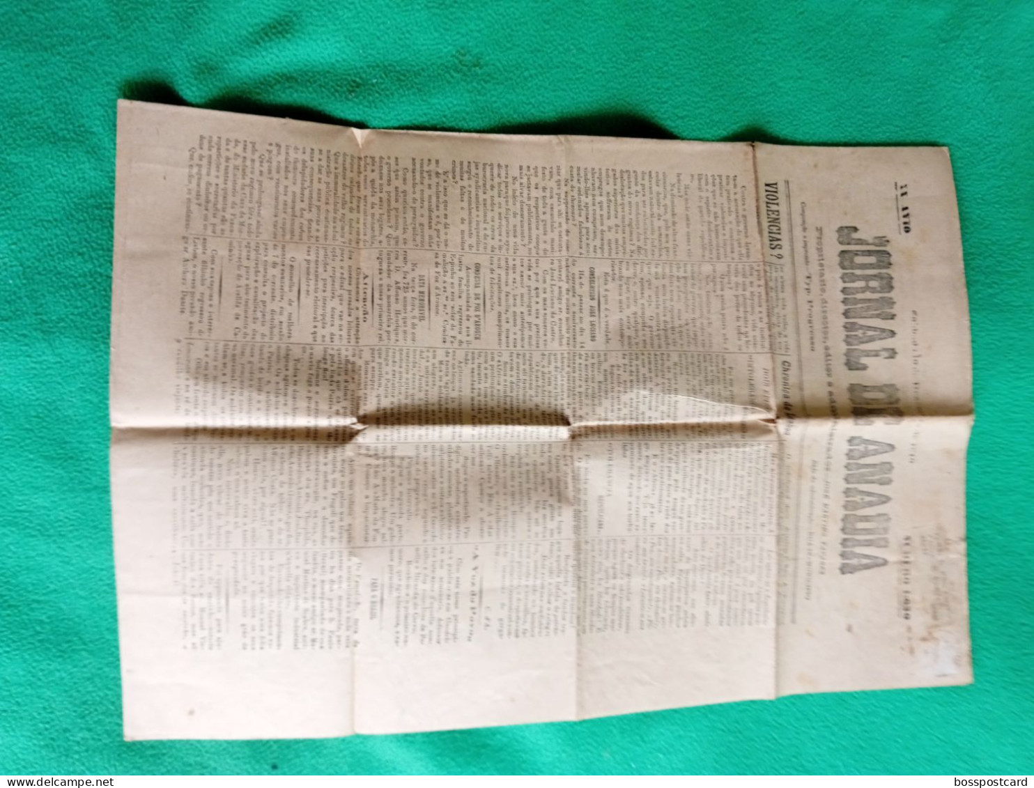 Anadia . Jornal DeAnadia,7 Janeiro 1911, - Imprensa. Aveiro. Portugal - Algemene Informatie