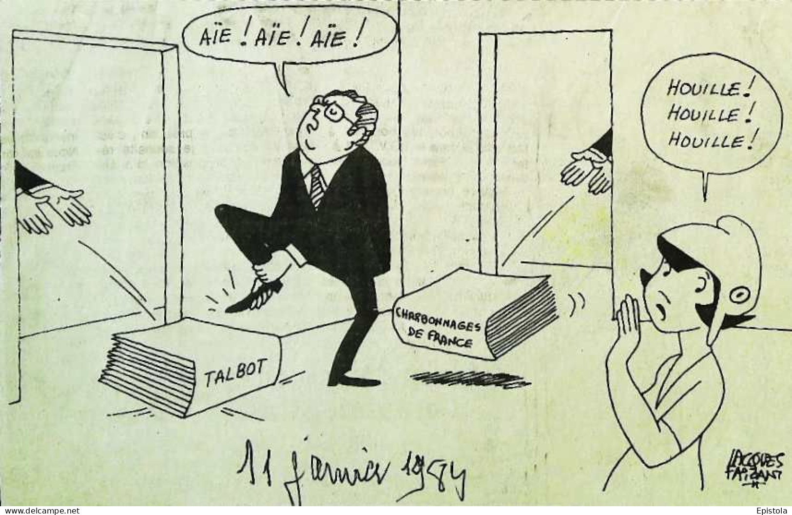 ► Coupure De Presse  Quotidien Le Figaro Jacques Faisant 1983 Talbot Charbonnages De France Houille - 1950 à Nos Jours