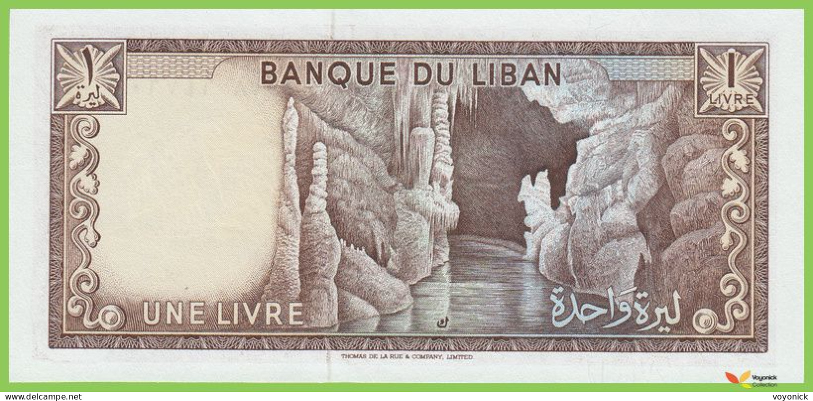 Voyo LEBANON 1 Livre 1972 P61b B501d ٧٨ر UNC - Libano