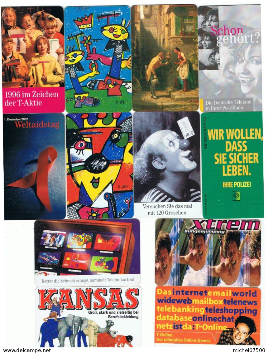 TELECARTES ALLEMANDES : LOT DE 21 DIFFERENTES (28 Cartes En Tout) - Andere & Zonder Classificatie