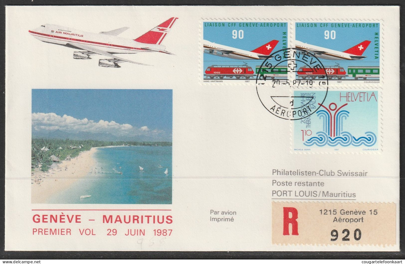 1987, Air Mauritius, Erstflug, Genf - Port Louis - Eerste Vluchten