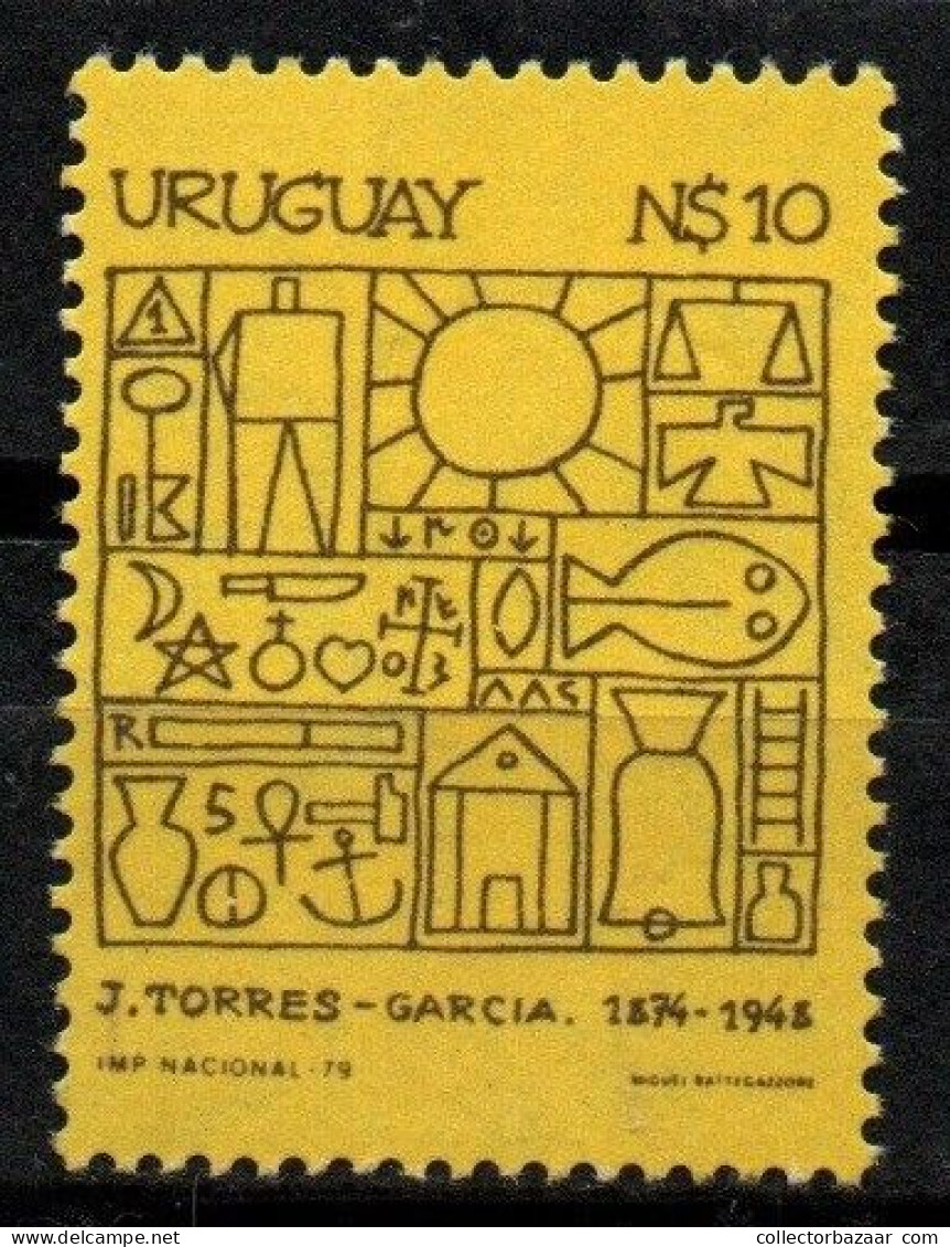 1979 Uruguay Symbols By Joaquin Torres Garcia Painting Artist Culture #1049  ** MNH - Uruguay