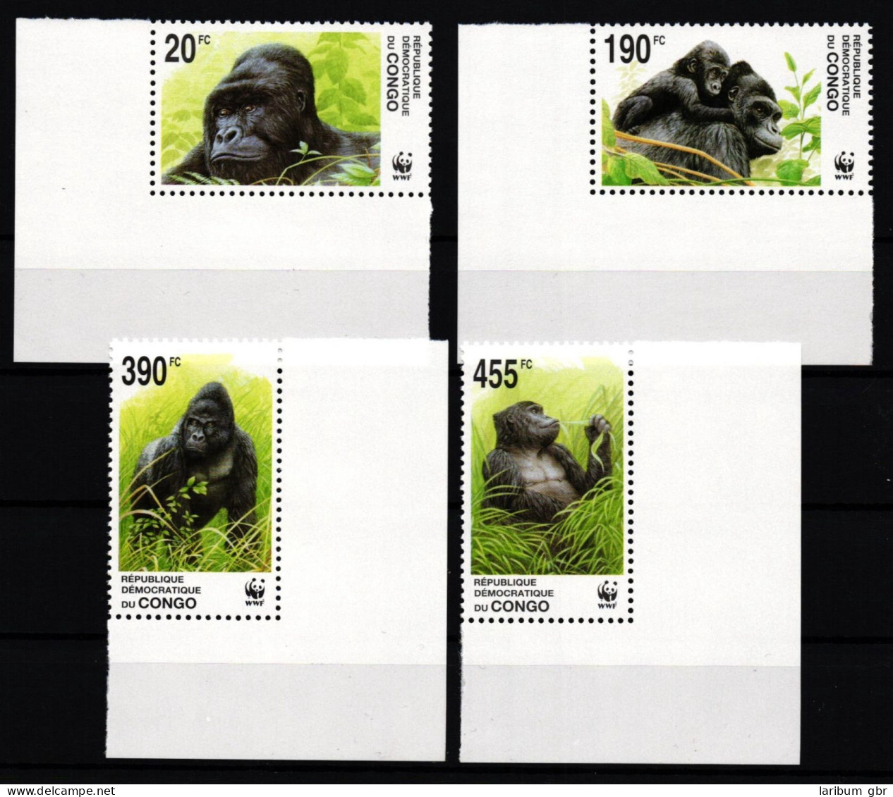 Kongo (Kinshasa) 1708-1711 Postfrisch Gorillas, Affen #JW047 - Autres & Non Classés