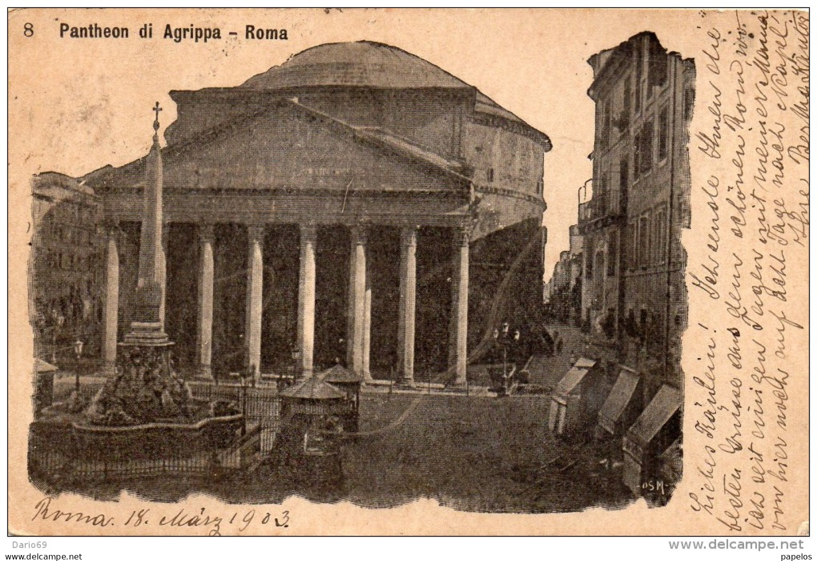 1903 CARTOLINA ROMA - Pantheon