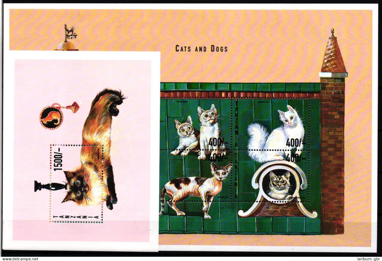 Tansania Block 516 + 3906-3911 Postfrisch Katzen #JW093 - Tanzanie (1964-...)