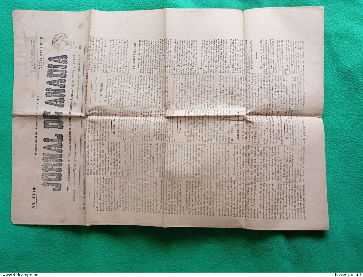 Águeda - Soberania Do Povo, 25 Setembro De 1915 - Imprensa - Aveiro. Portugal - Allgemeine Literatur