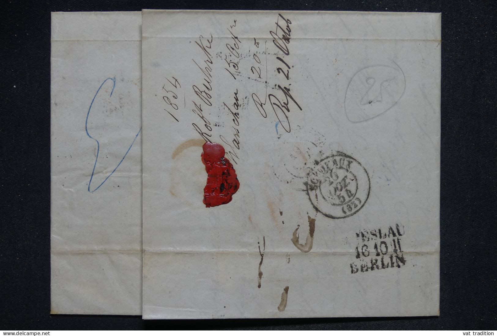 RUSSIE - Lettre De 1854 Pour Bordeaux Par La Prusse - A 2760A - Storia Postale