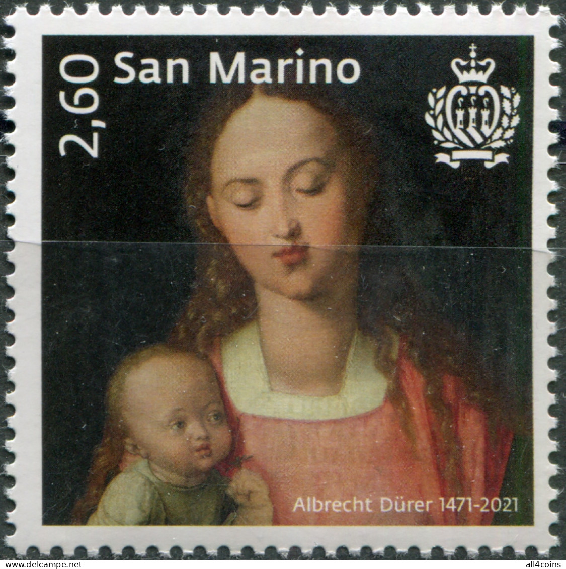 San Marino 2021. 550th Birth Anniversary Of Albrecht Dürer (MNH OG) Stamp - Neufs