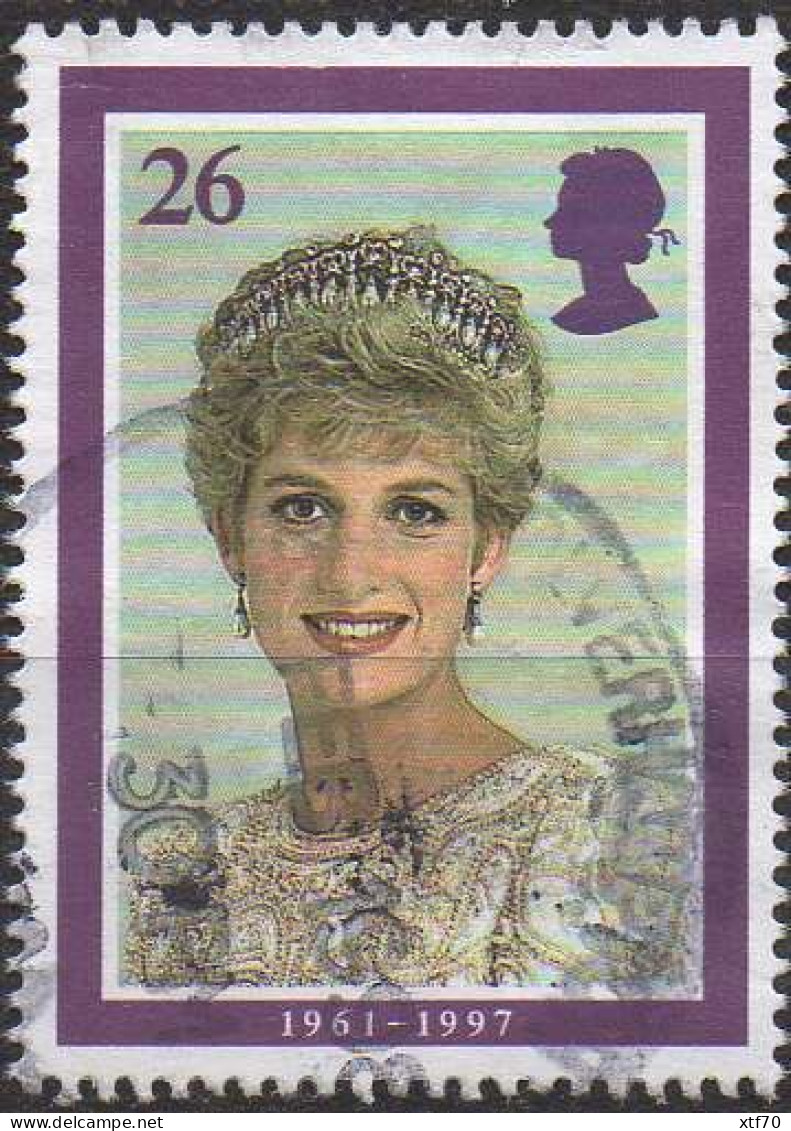 GREAT BRITAIN 1998 Princess Of Wales Commemoration. 26p Wearing A Tiara, 1991 - Gebraucht