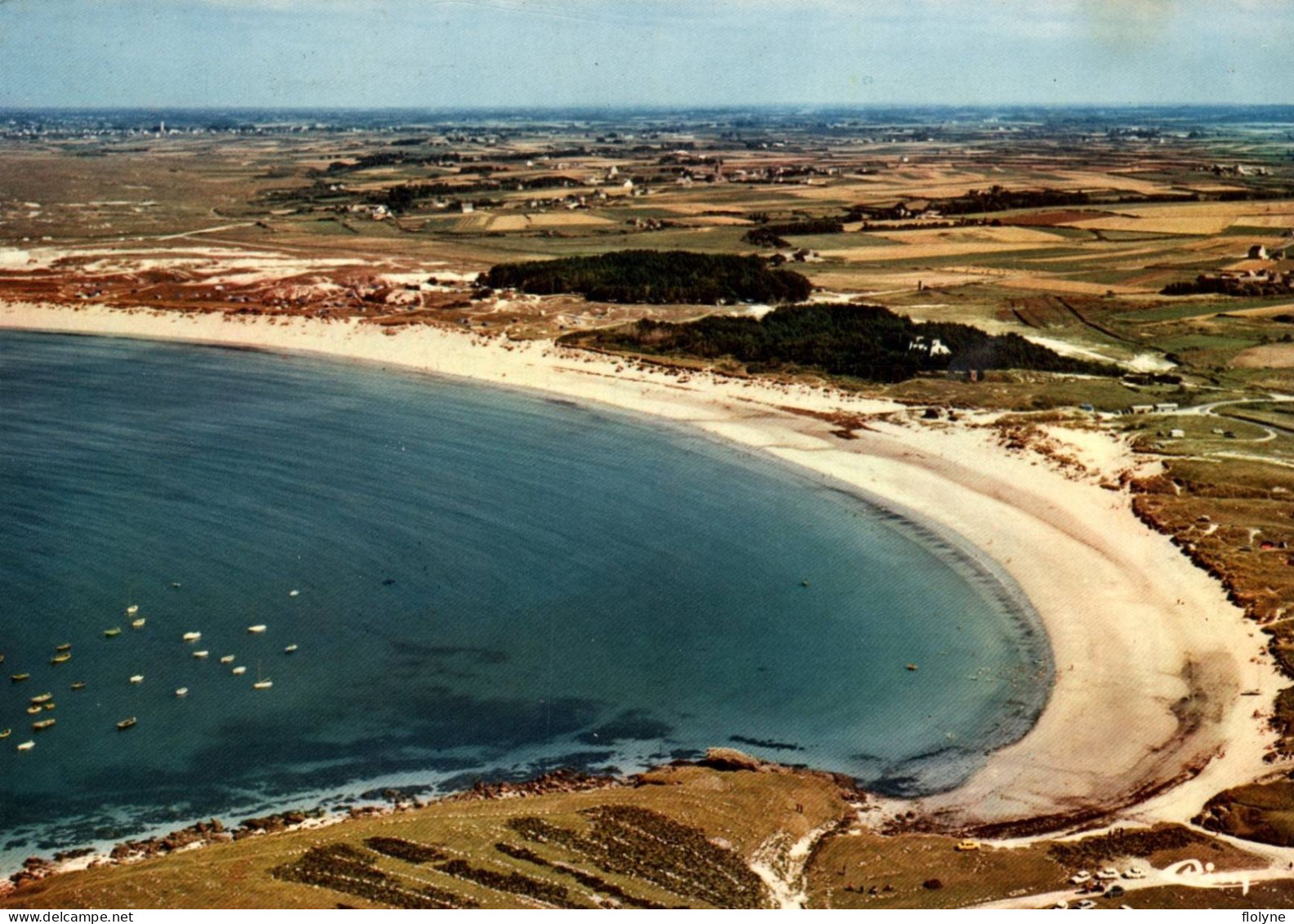 Ploudalmézeau - Vue Aérienne , La Grande Plage De Tréompan Et Les Dunes - Ploudalmézeau