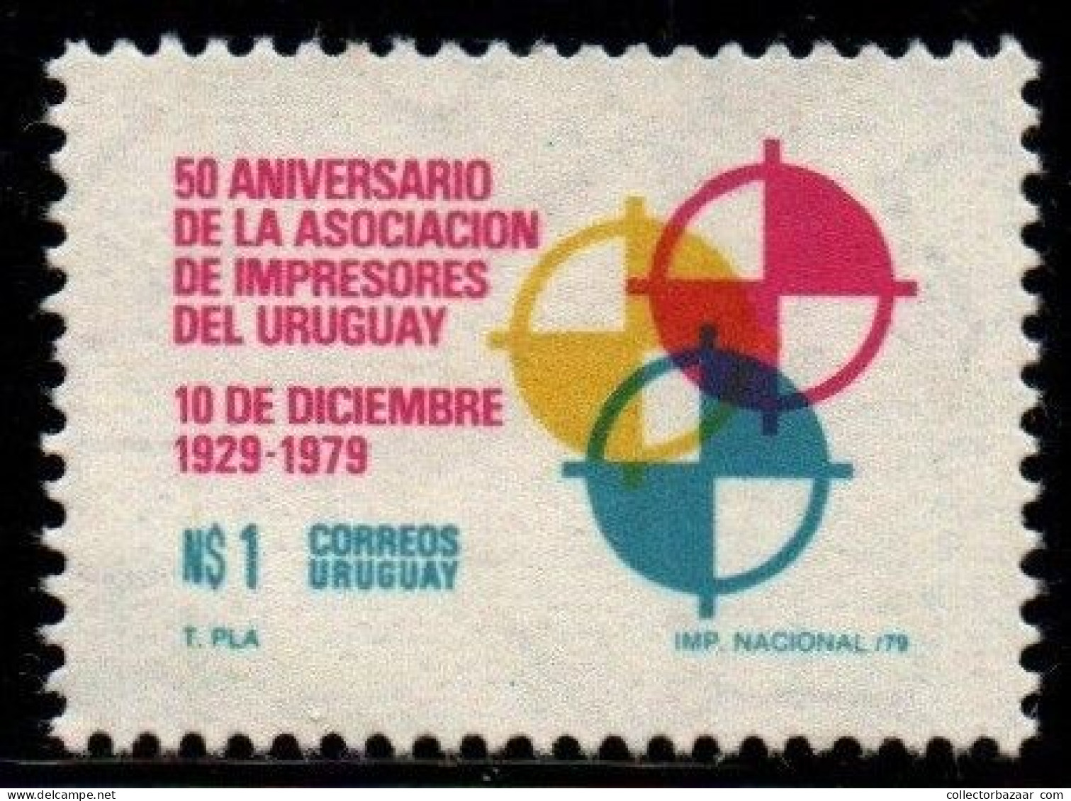 1980 Uruguay Printers Association 50th Anniversary #1063  ** MNH - Uruguay