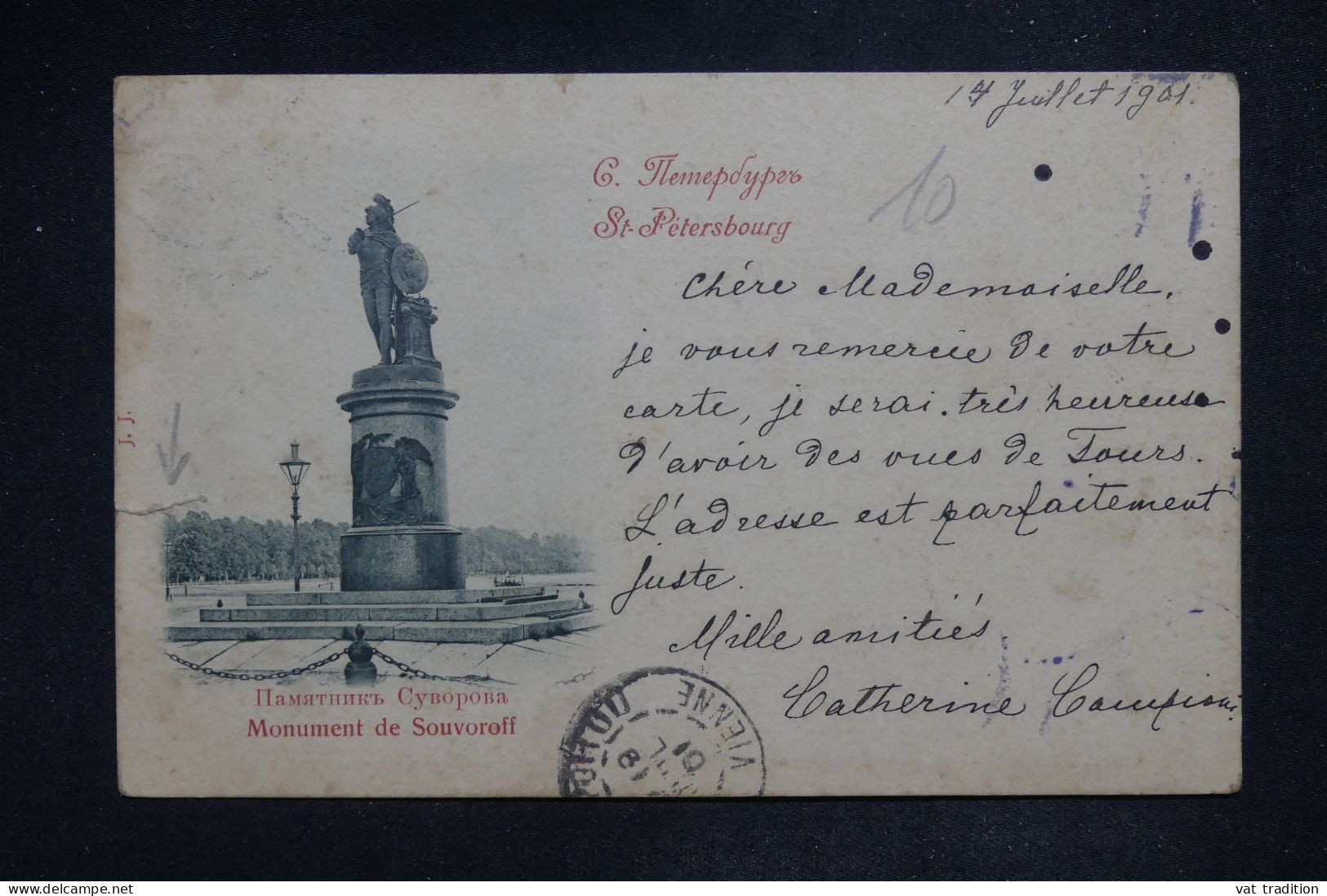 RUSSIE - CPA De 1901 Pour La France - Défauts - A 2764 - Covers & Documents