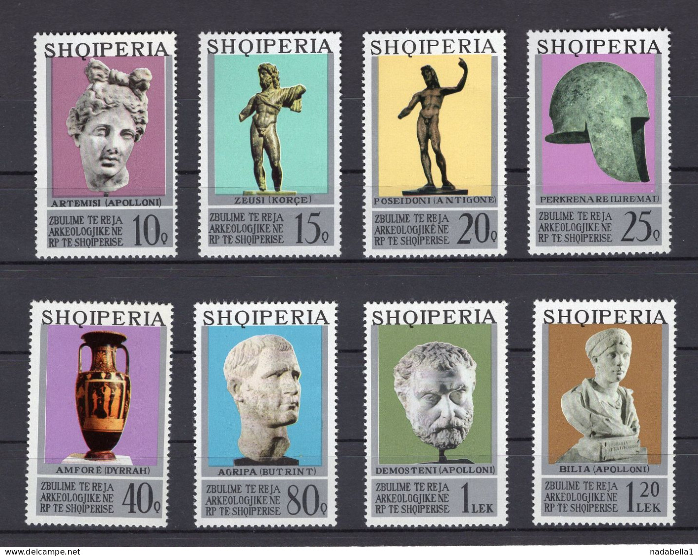 1974. ALBANIA,ARCHEOLOGY,SET OF 8 STAMPS,MNH - Albania