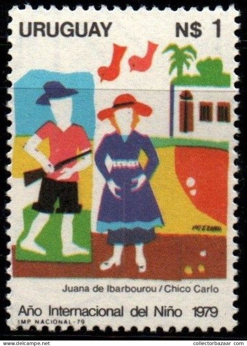 1980 Uruguay Man Woman And Birds International Year Of The Child 1979 #1066  ** MNH - Uruguay