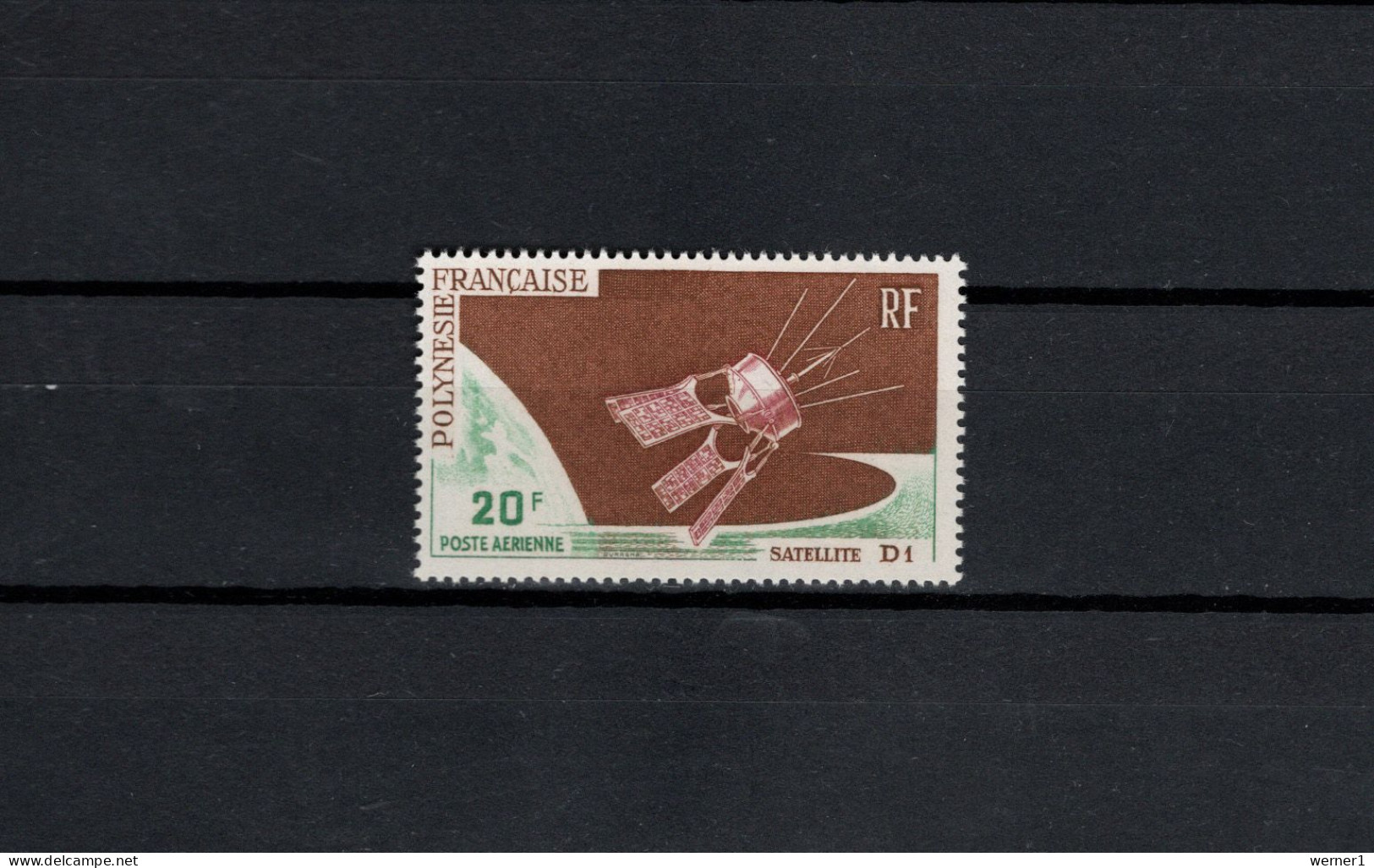 French Polynesia 1966 Space, D1 Satellite Stamp MNH - Oceanië