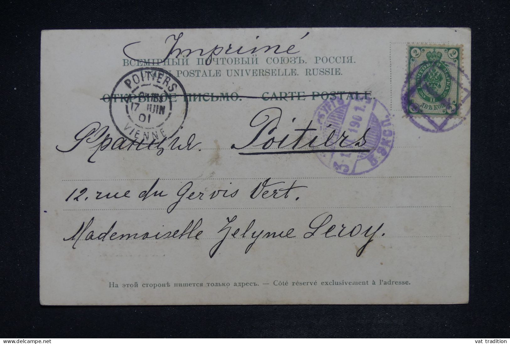 RUSSIE - CPA De 1901 Pour La France - Défauts - A 2767 - Storia Postale