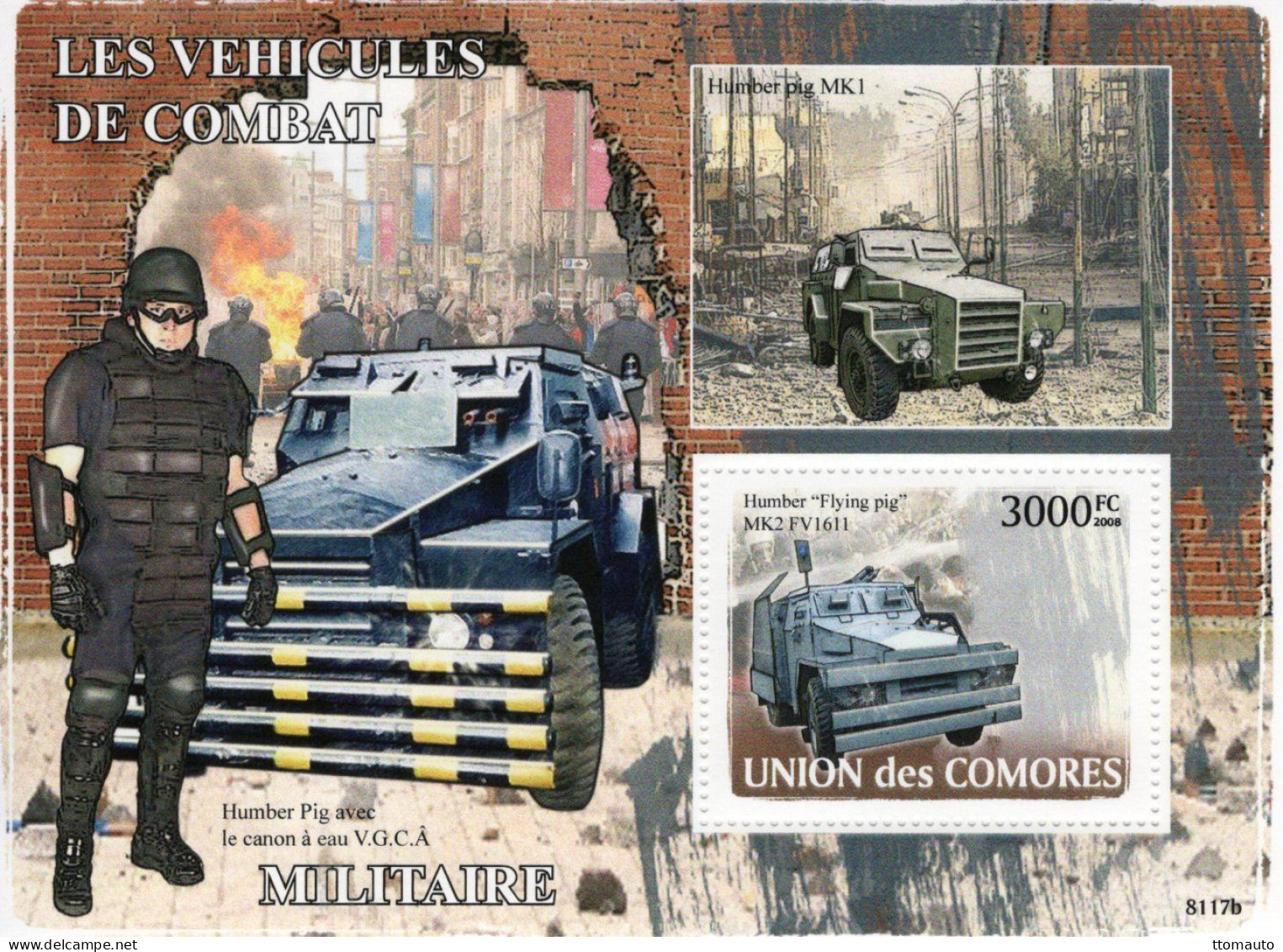 Comores 2008 - Les Vehicules De Combat - Vehicules Militaires - Humber Pig - 1v Sheet Neuf/Mint/MNH - Camions