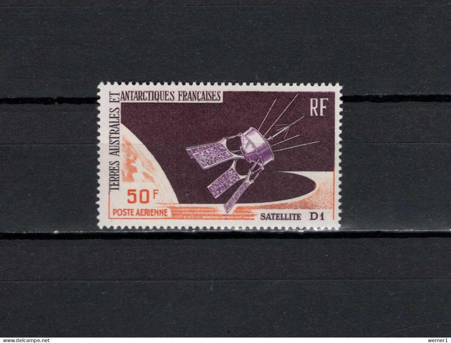 FSAT French Antarctic Territory 1966 Space, D1 Satellite Stamp MNH - Oceanië