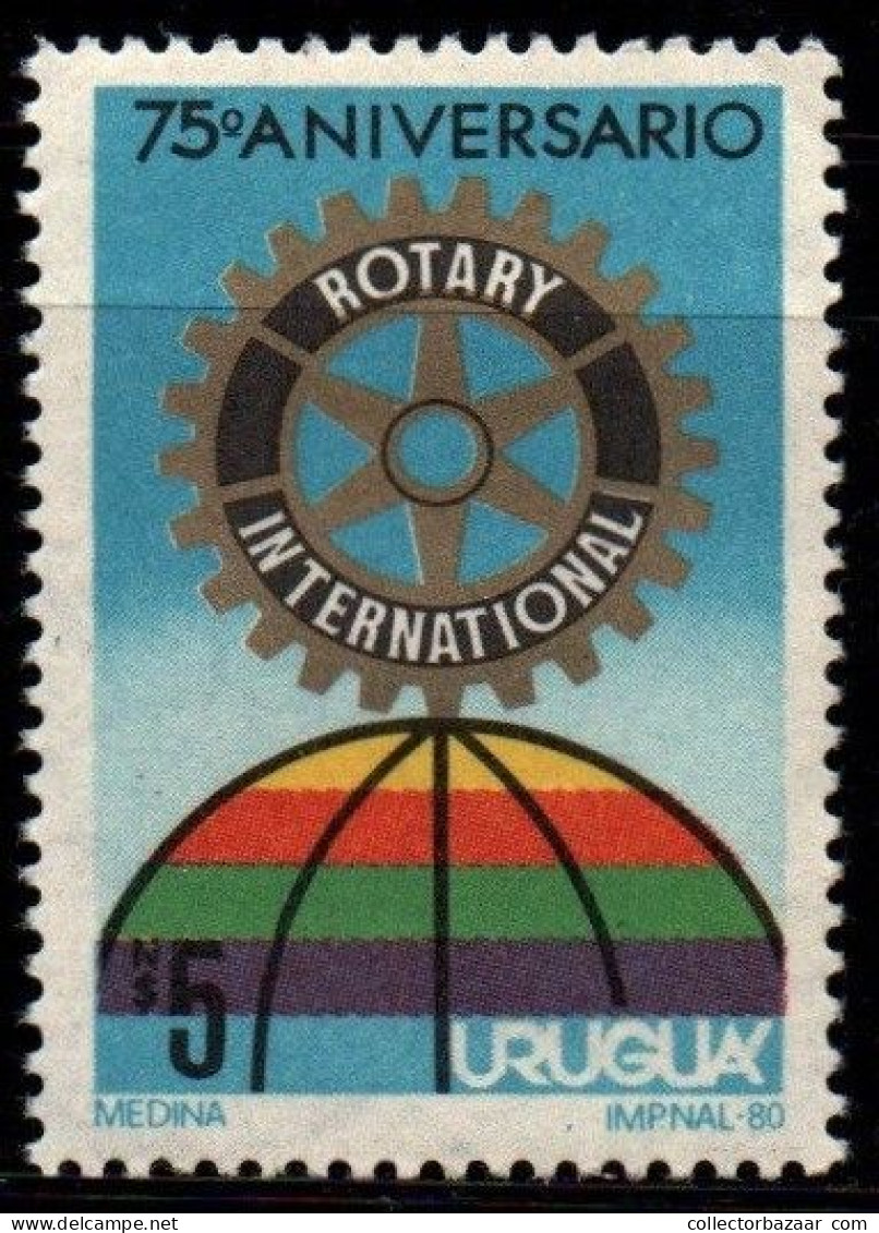 1980 Uruguay Rotary Emblem On Globe 75th Anniv #1071  ** MNH - Uruguay